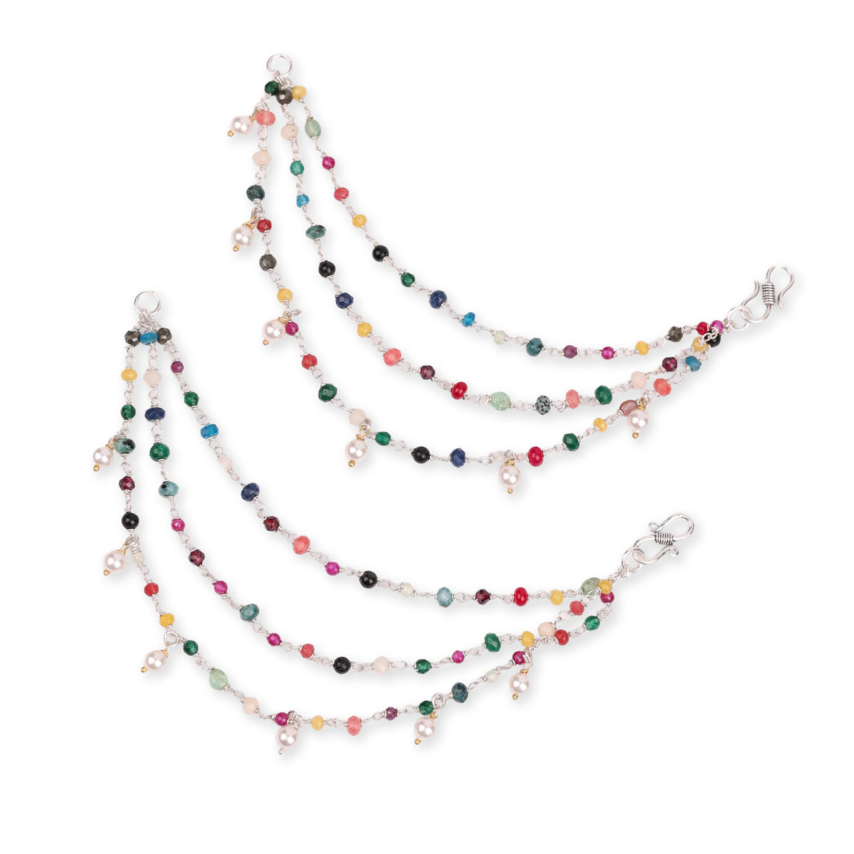 Multicolour Layered Silver Vel (Project Handmade)