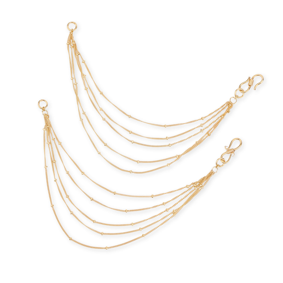 Beaded Layered Silver Vel | 22K Gold-Plated (Project Handmade)