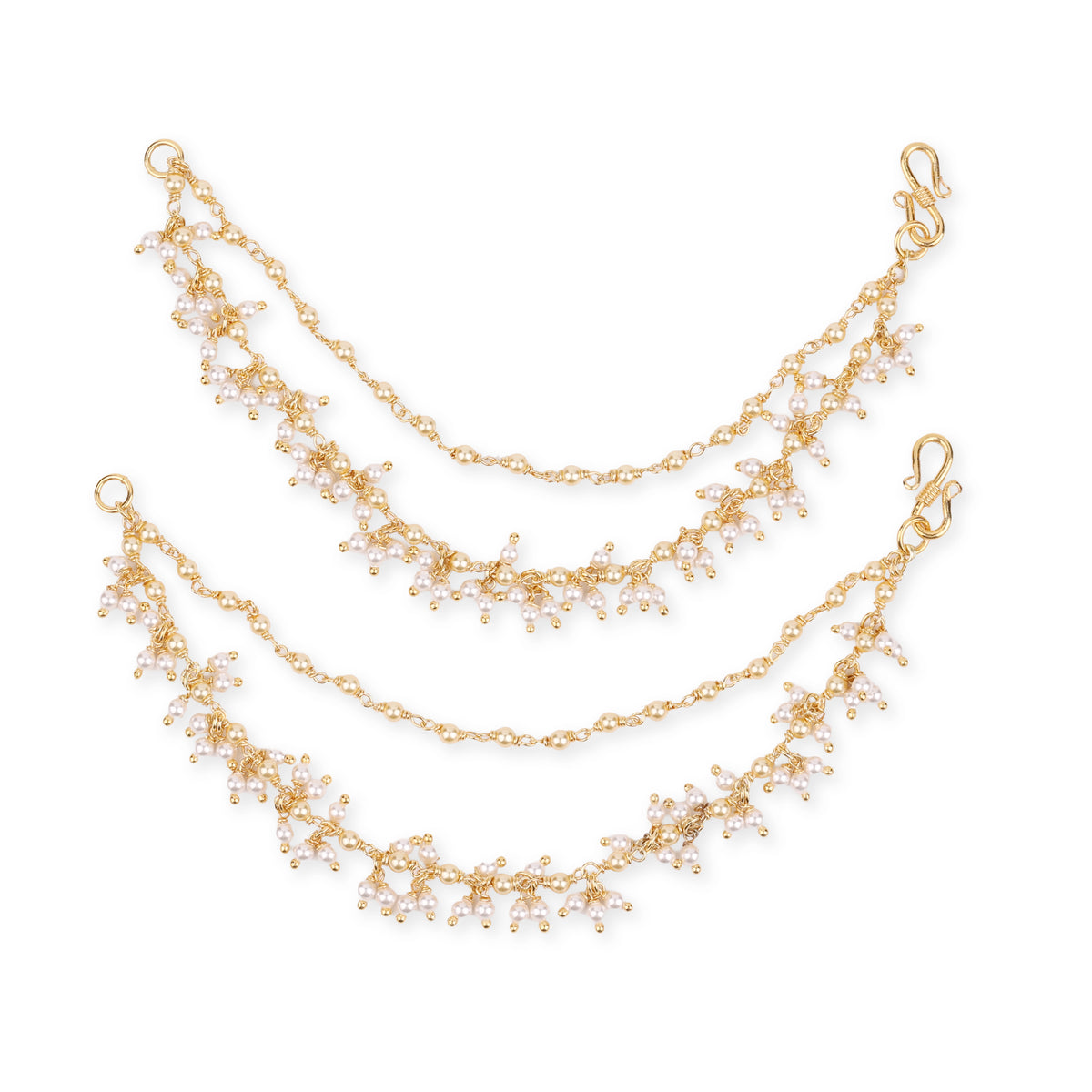 Pearl Cluster Silver Vel | 22K Gold-Plated (Project Handmade)