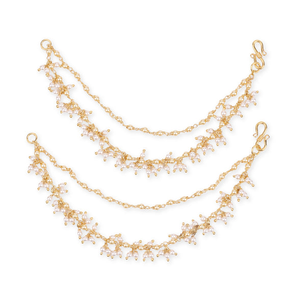 Pearl Cluster Silver Vel | 22K Gold-Plated (Project Handmade)