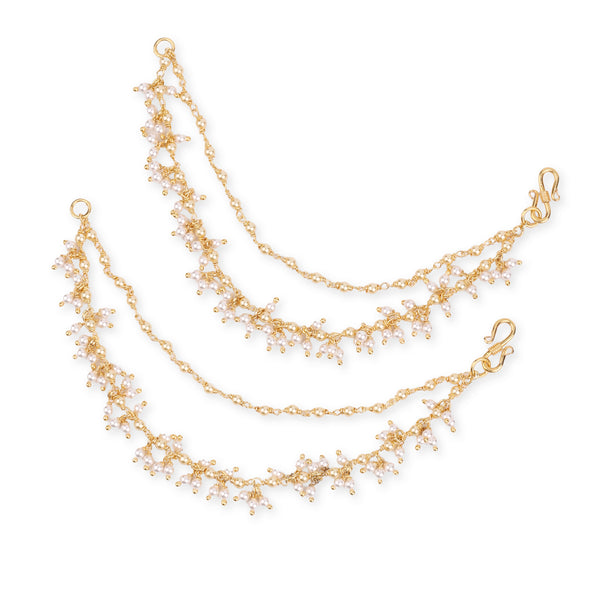 Pearl Cluster Silver Vel | 22K Gold-Plated (Project Handmade)