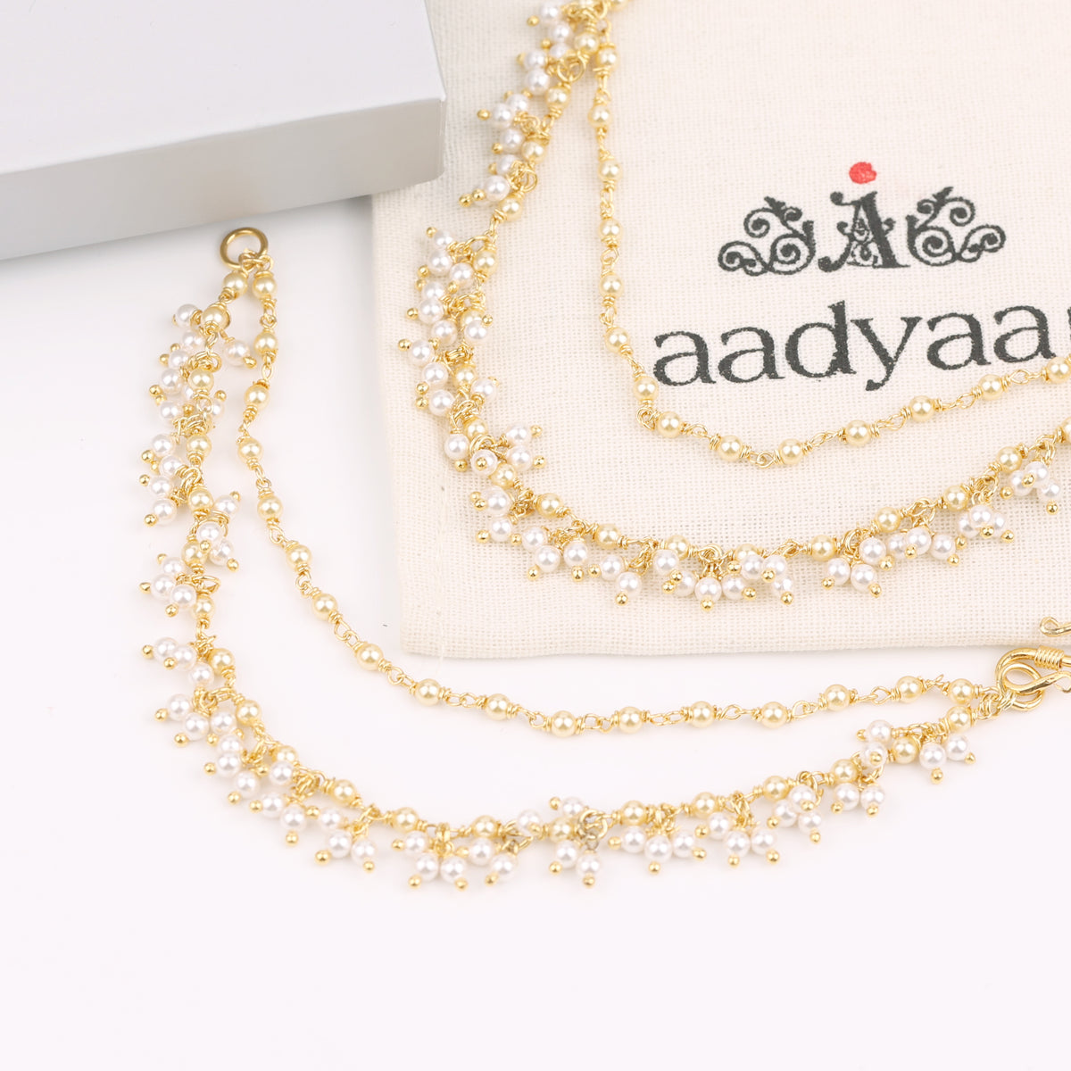 Pearl Cluster Silver Vel | 22K Gold-Plated (Project Handmade)