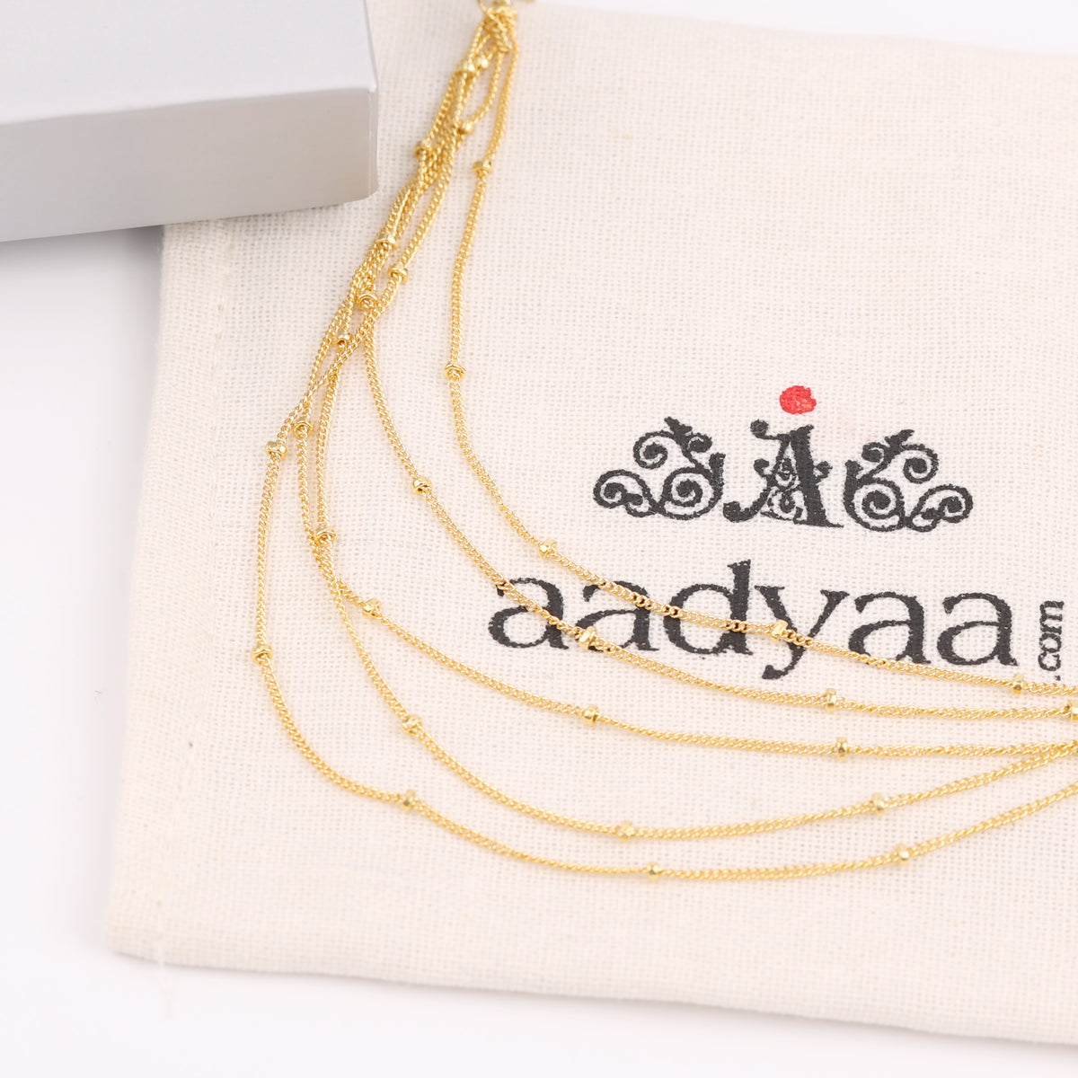 Beaded Layered Silver Vel | 22K Gold-Plated (Project Handmade)