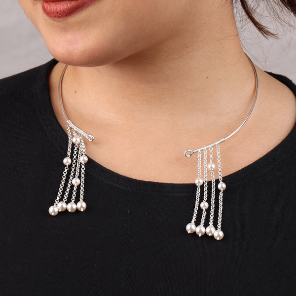 Dangling Pearl Hasli Necklace (Project Handmade)