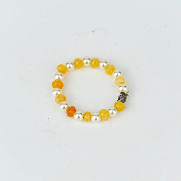 Agate and Pearls Ring