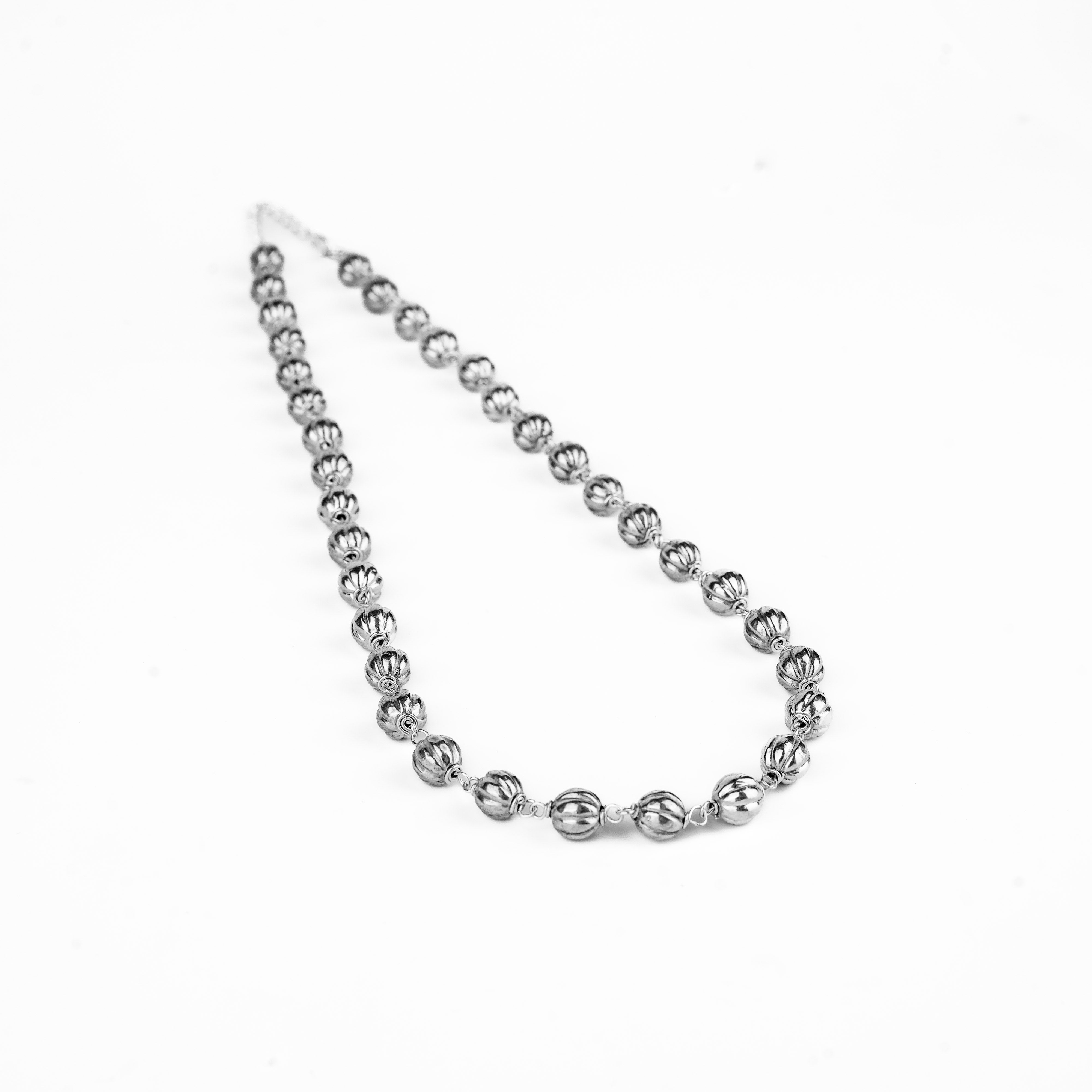 Silver Bead Ganthan Necklaces