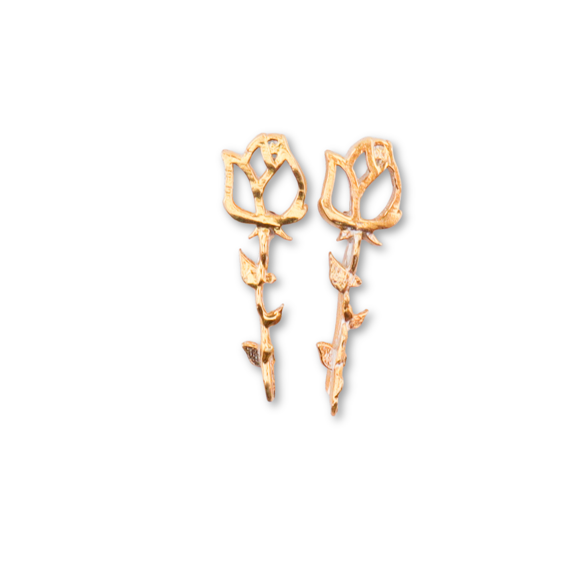 Rose Studs | 22K Gold-Plated