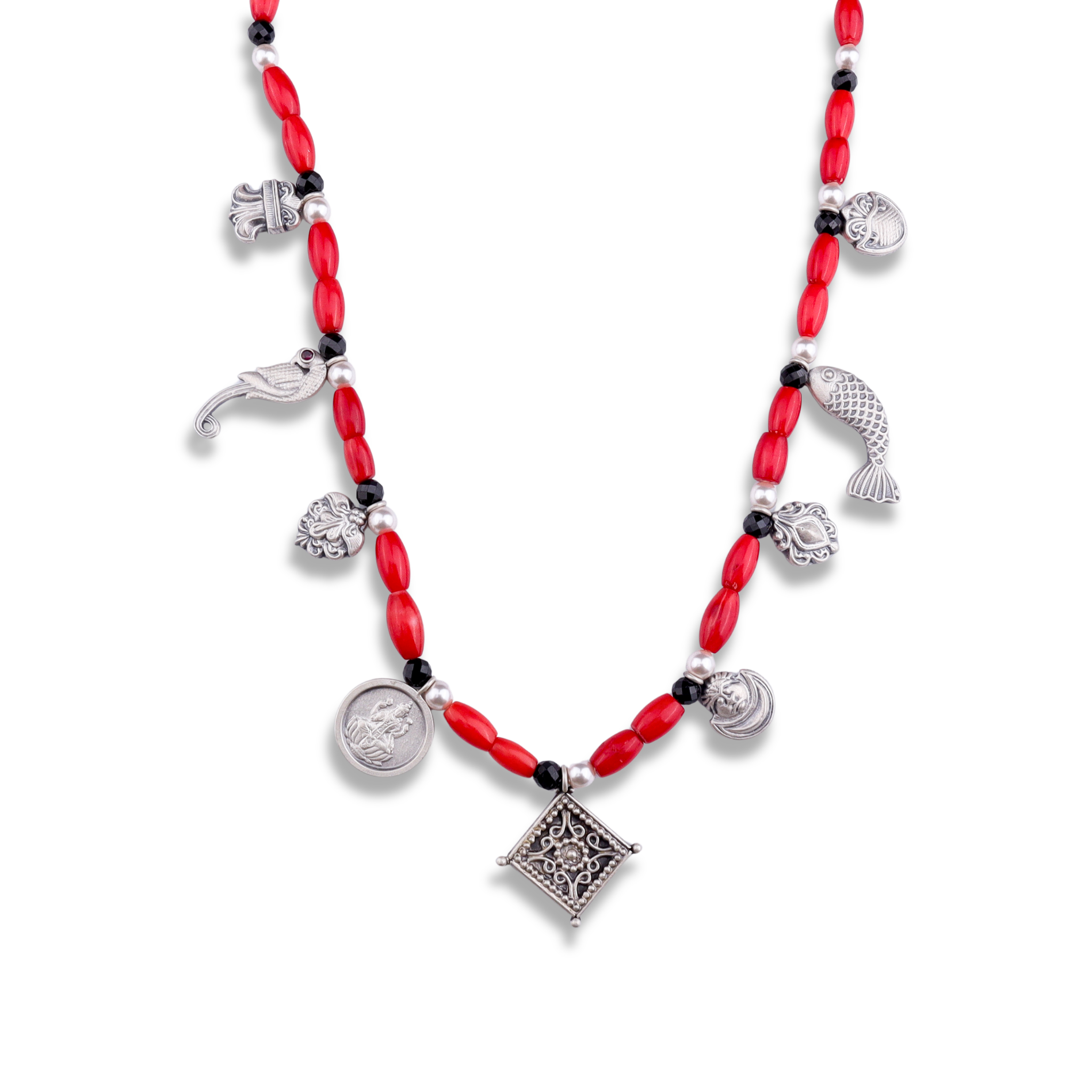 Silver Multicharm Saaj (Made to Order)