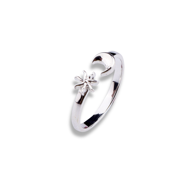 Sun & Moon Silver Tiny Ring