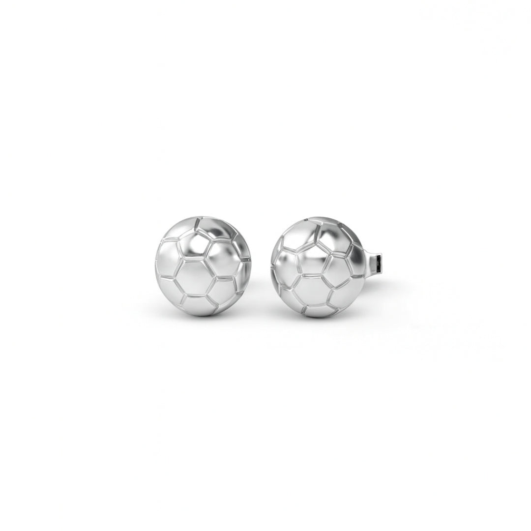 Silver Football Stud | 92.5 Silver