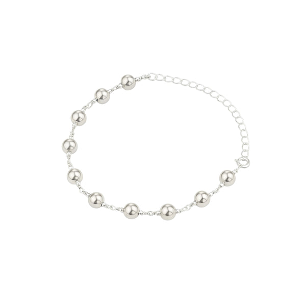 Classic Silver Bead Ganthan Bracelet