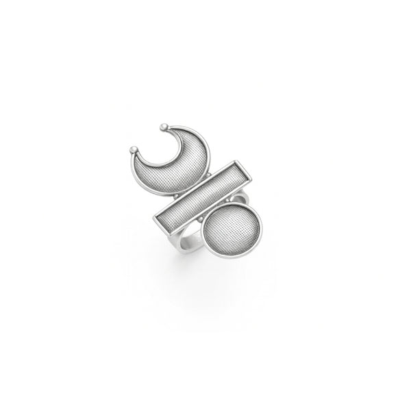 Silver Chandrakor Tikli Ring