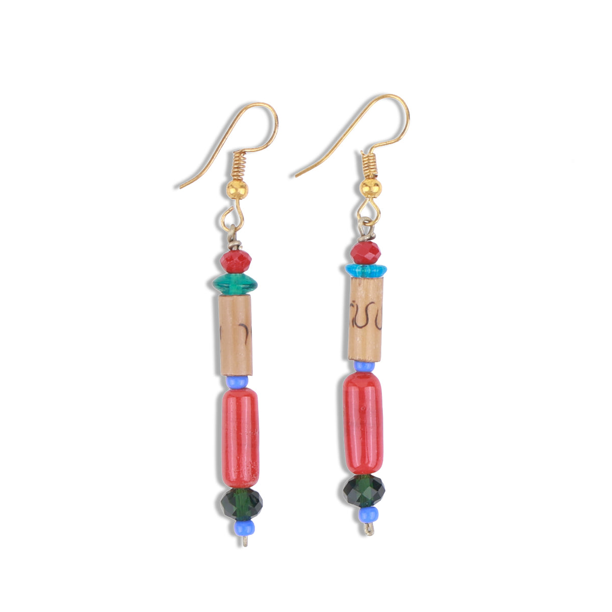 Multicolour Glass Bead Earrings