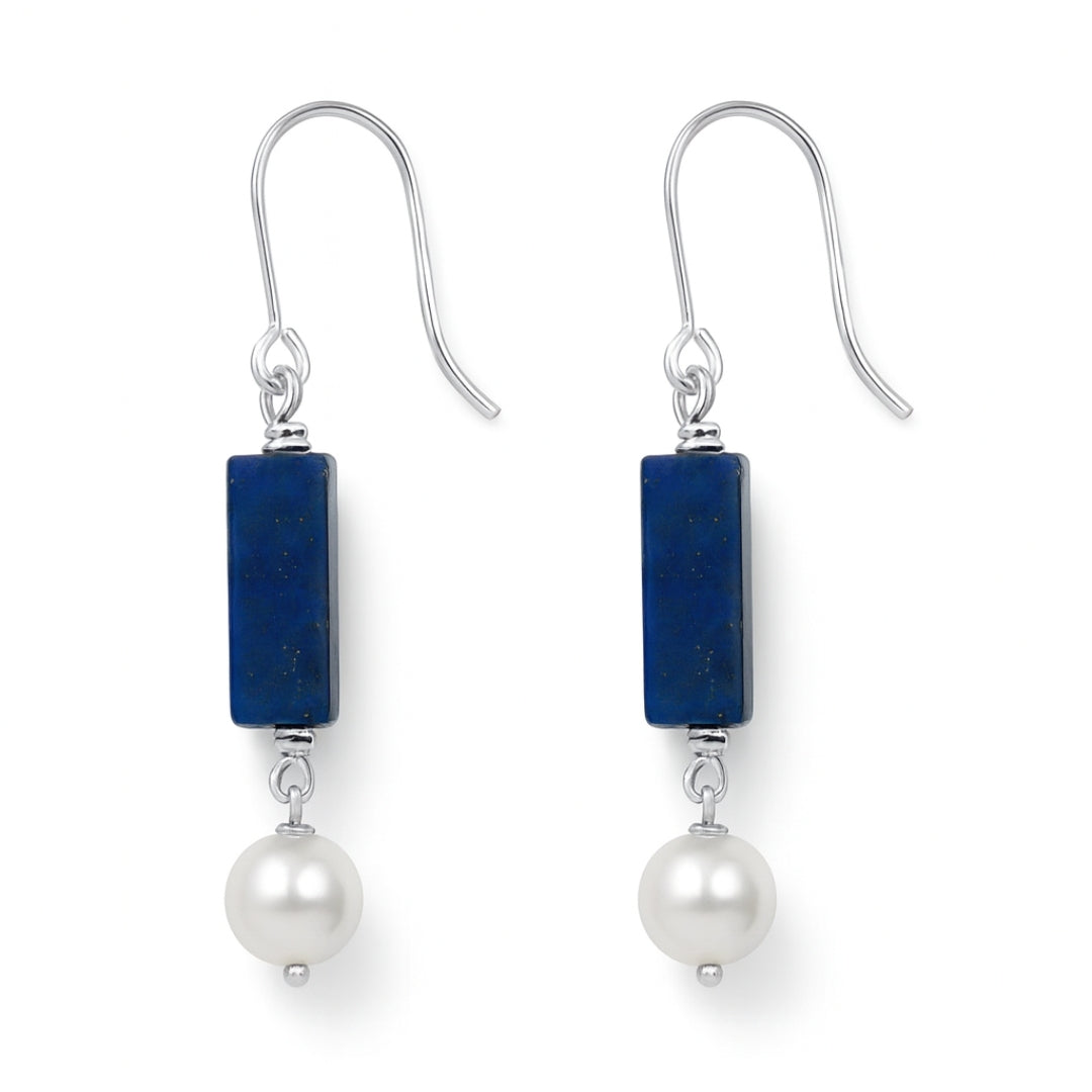 Silver Lapis Lazuli Earring