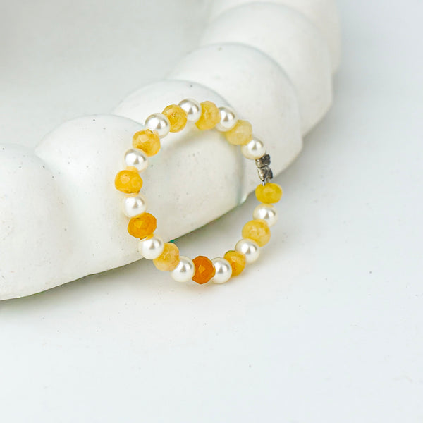 Agate and Pearls Ring