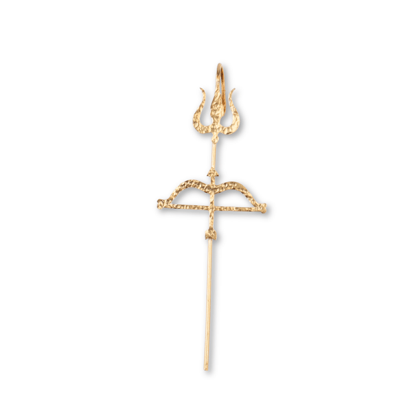 Gold Trishul Earcuff handcrafted jewelry