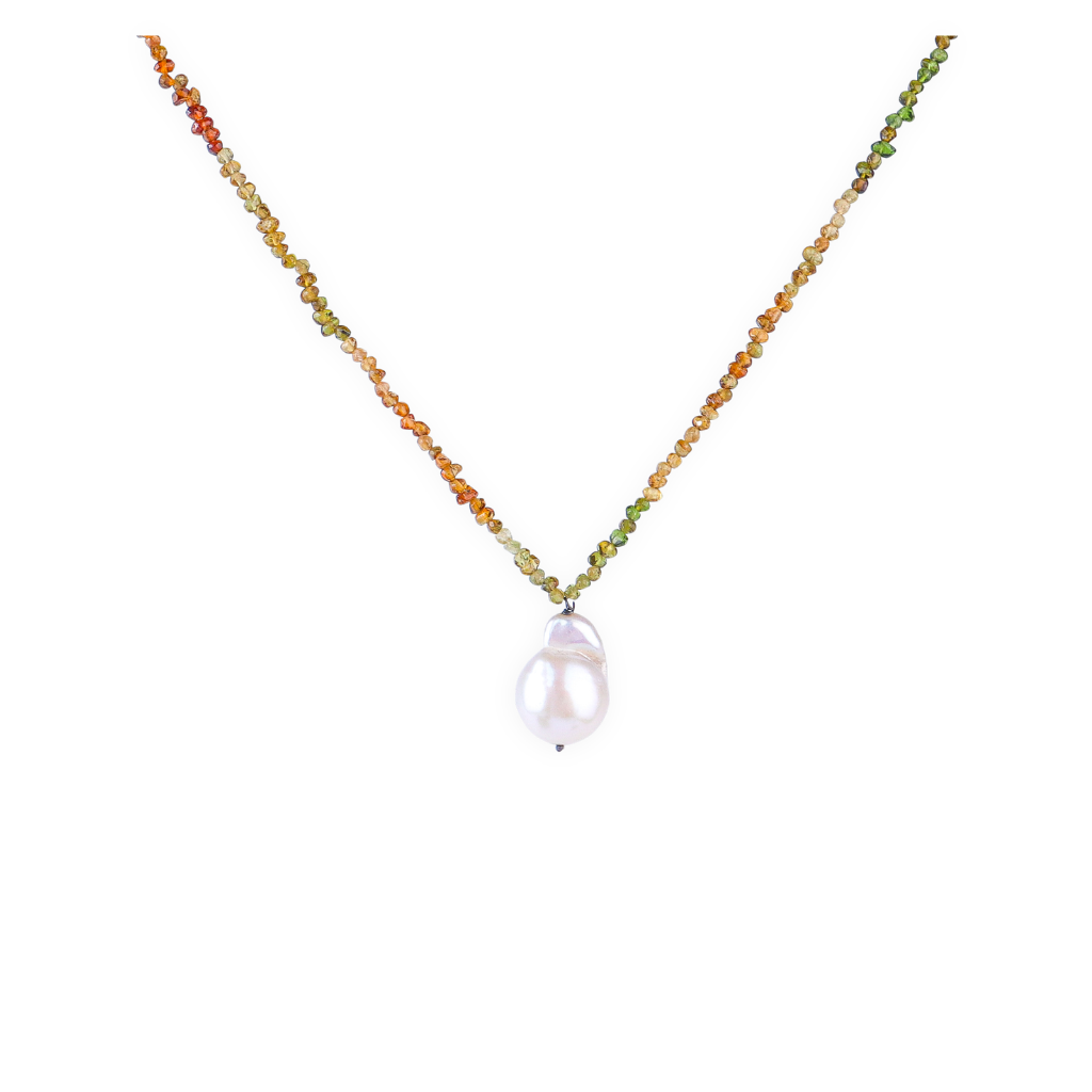 Tourmaline & Pearl Necklacee