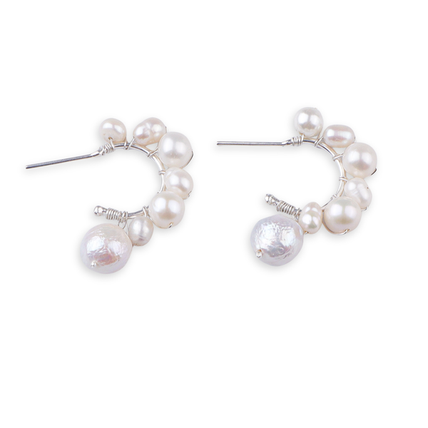 Baroque & Freshwater Pearl Hoops (Project Handmade)