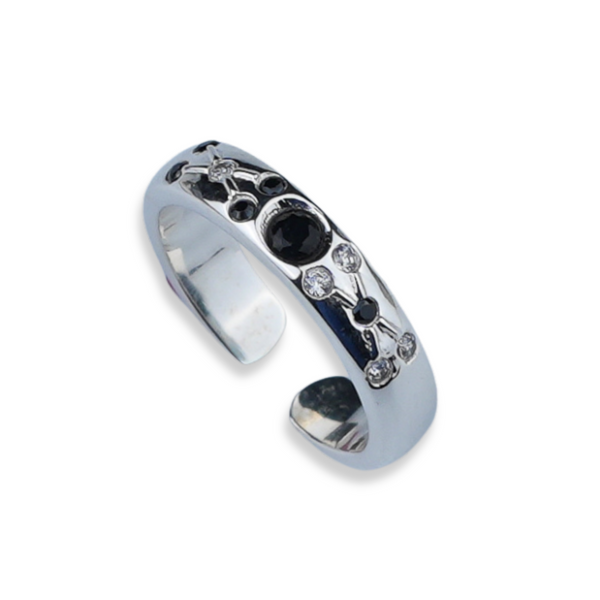 Silver Convex Mangalsutra Band Ring