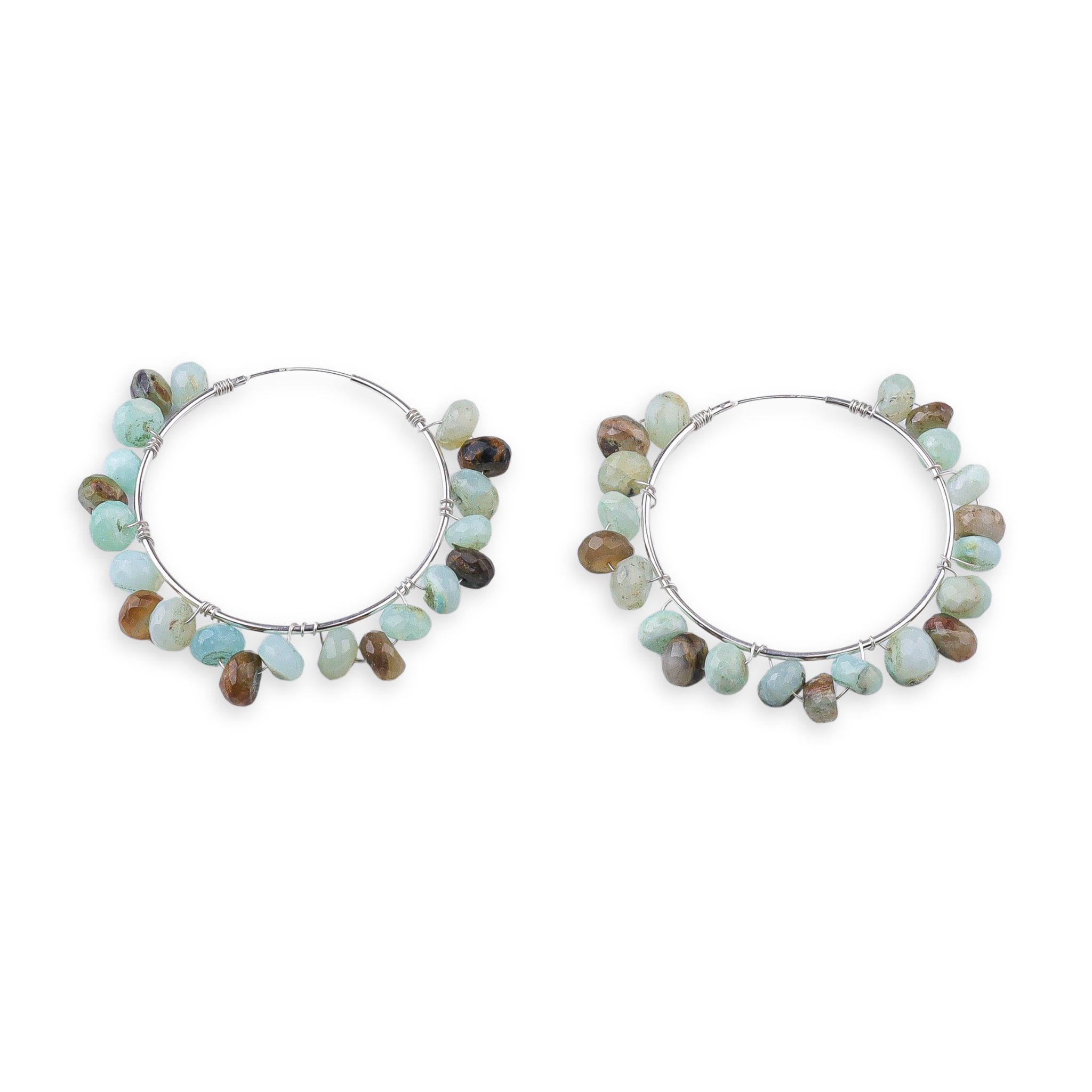 Blue Opal Hoops (Project Handmade)