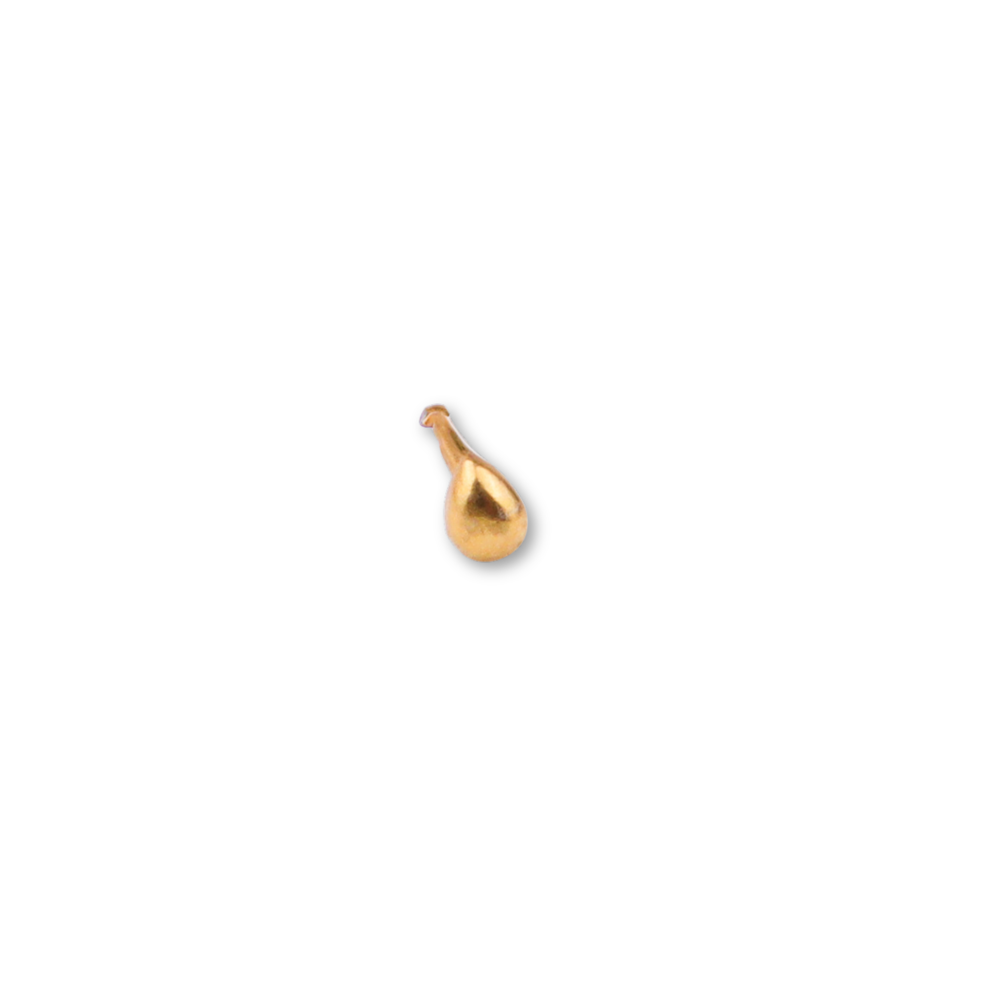 Silver Tiny Nose Pin – Pierced | 22K Gold-Plated