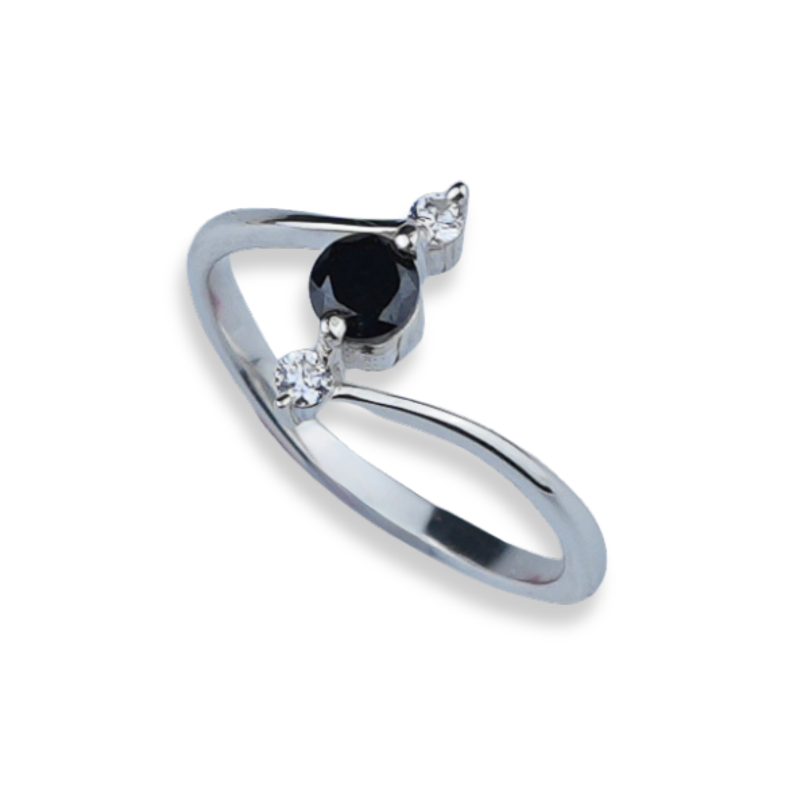 Black & White CZ Mangalsutra Ring