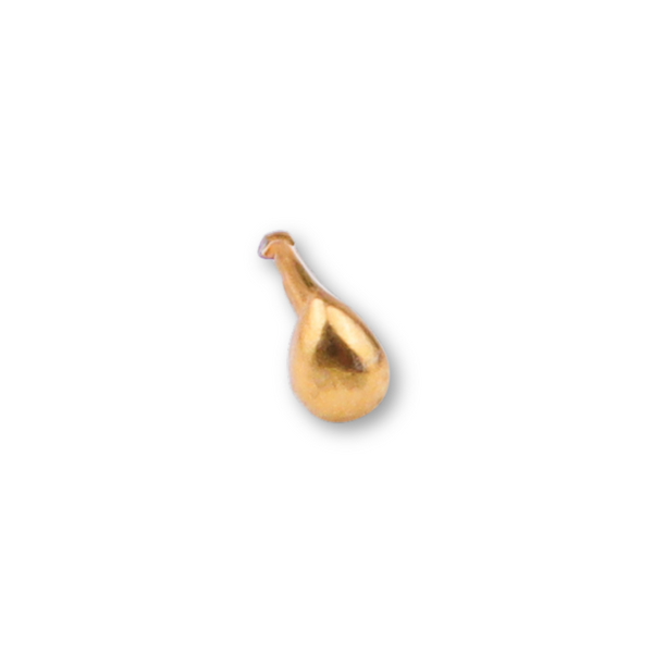 Silver Tiny Nose Pin – Pierced | 22K Gold-Plated