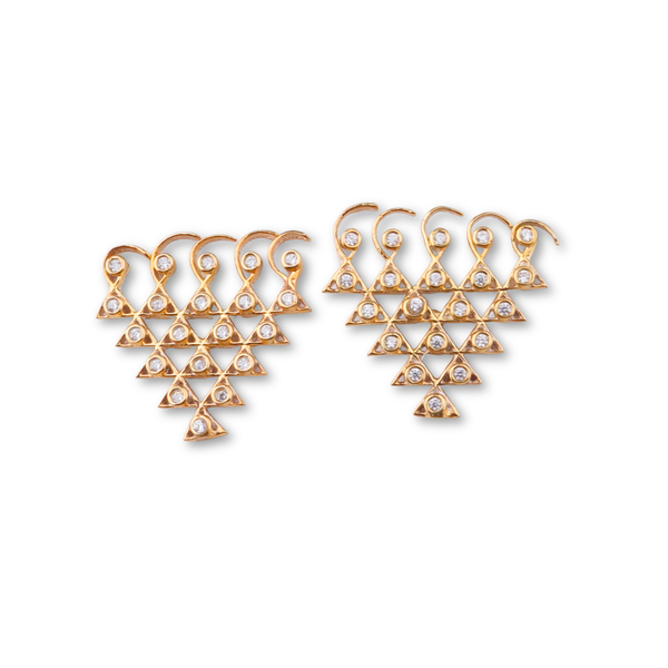 Saraswati Earrings | 22K Gold-Plated