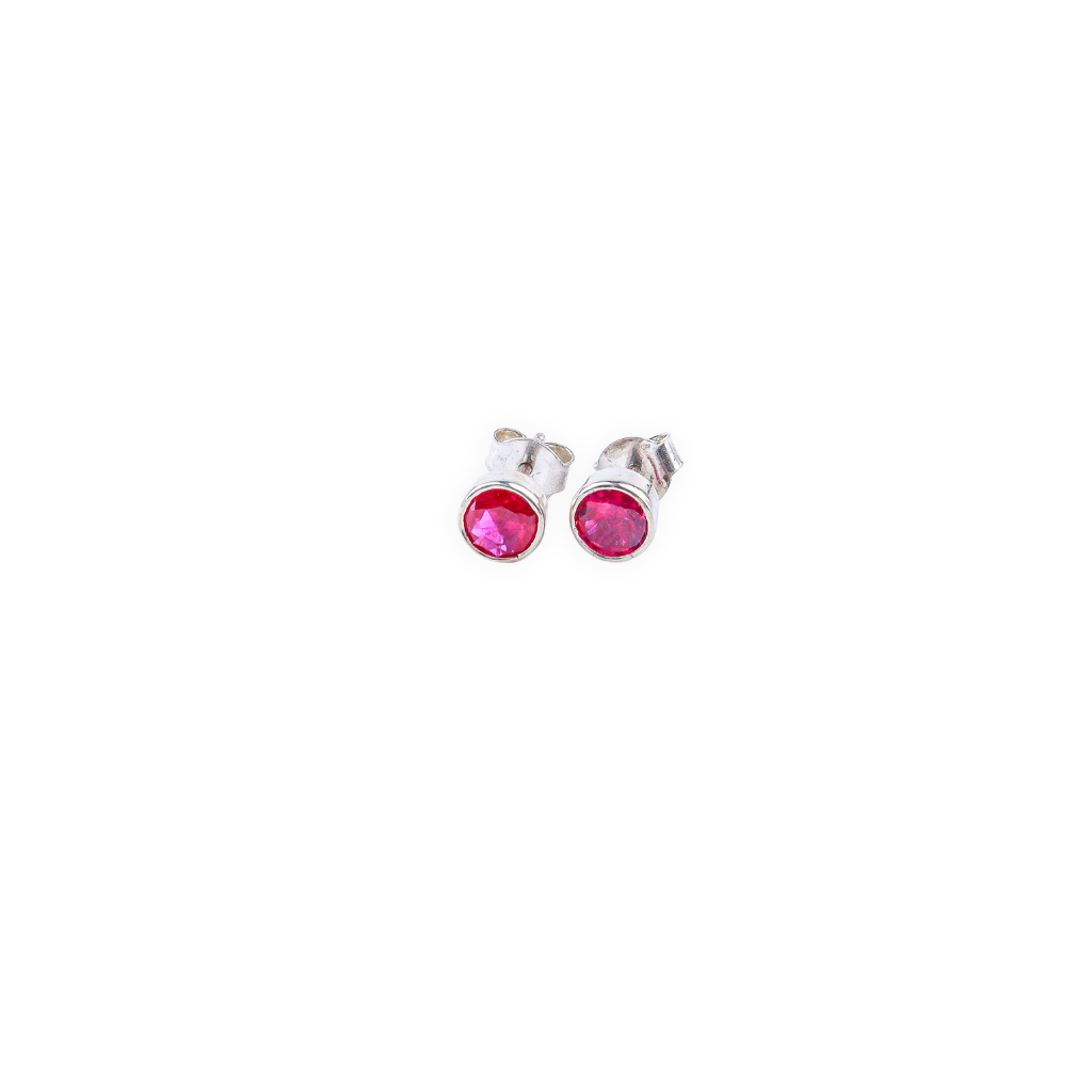 Pink CZ Stone Studs