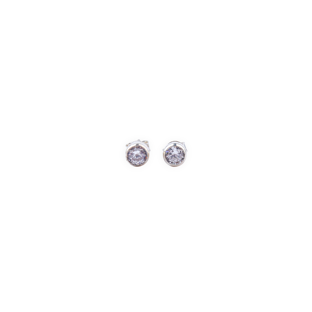 White CZ Stone Studs