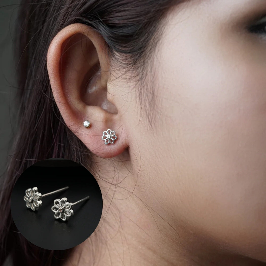 Ear Studs Second Stud Price Buy Gold Cubic Zirconia Ear Stud