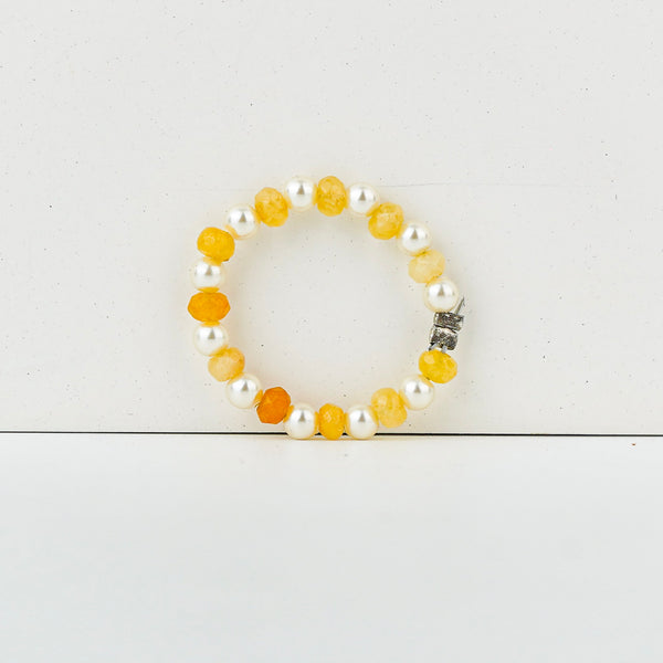 Agate and Pearls Ring