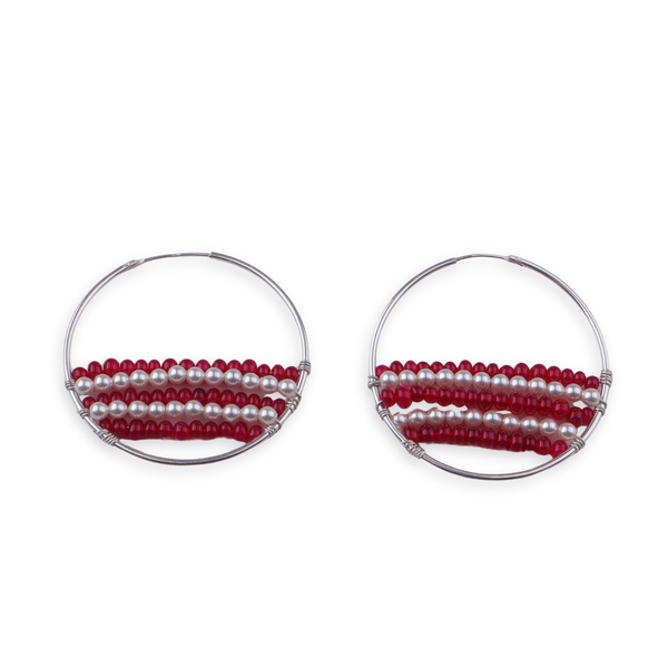 Ruby & Pearl Hoops (Project Handmade)
