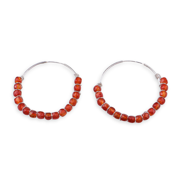 Carnelian Wrap Hoops (Project Handmade)