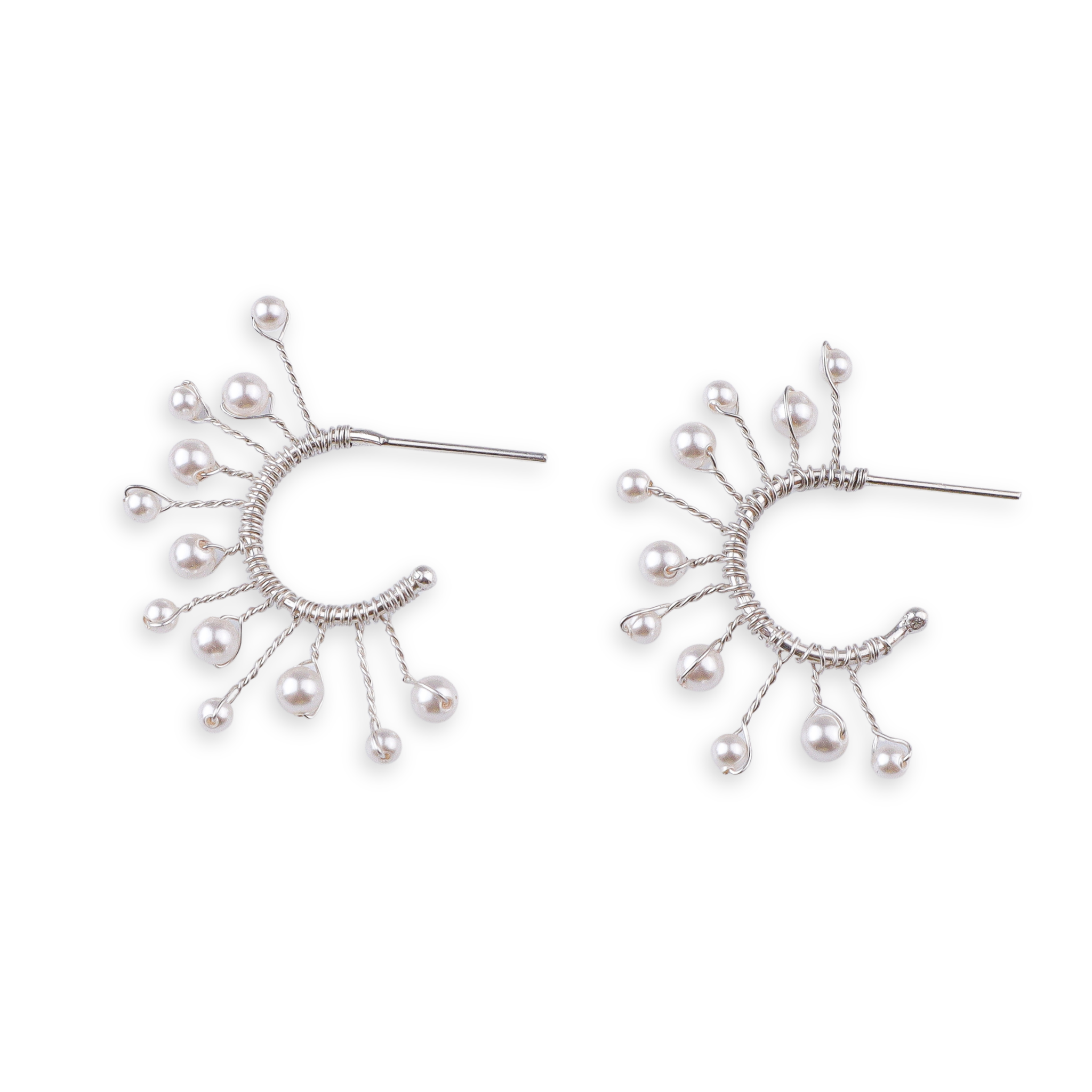 Pearl Snowflake Hoops (Project Handmade)