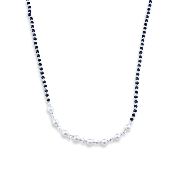 Handmade Delicate Silver Pearls Mangalsutra