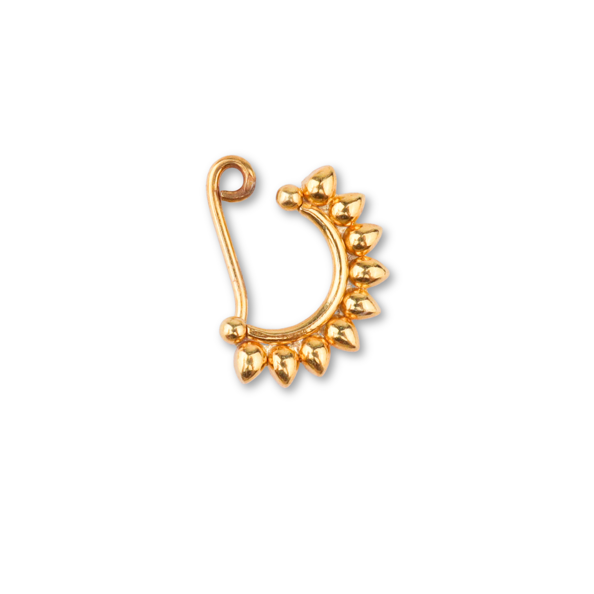 Petals Nath (Left, Clip-On) | 22K Gold-Plated
