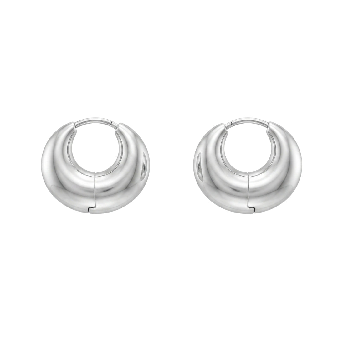 Silver Round Hoops – Small