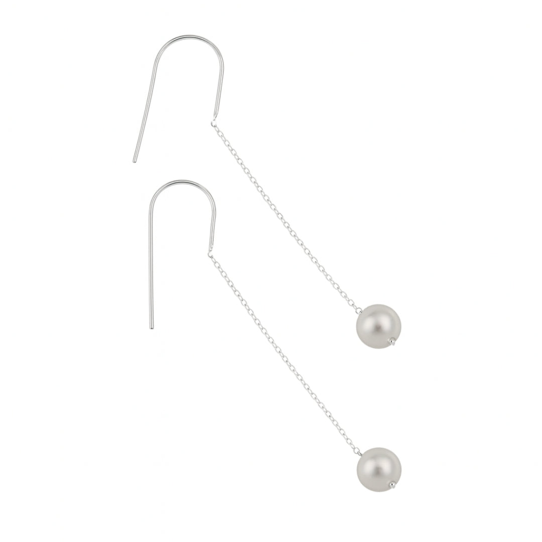 Pearl Drop Silver Earring