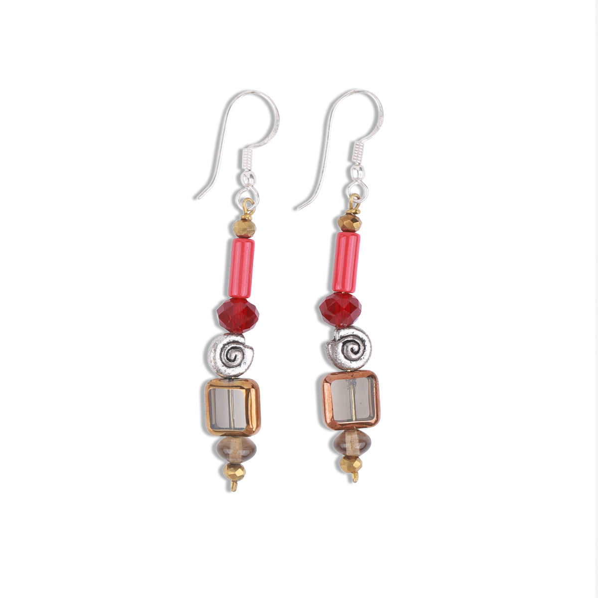 Multicolour Glass Bead Earrings