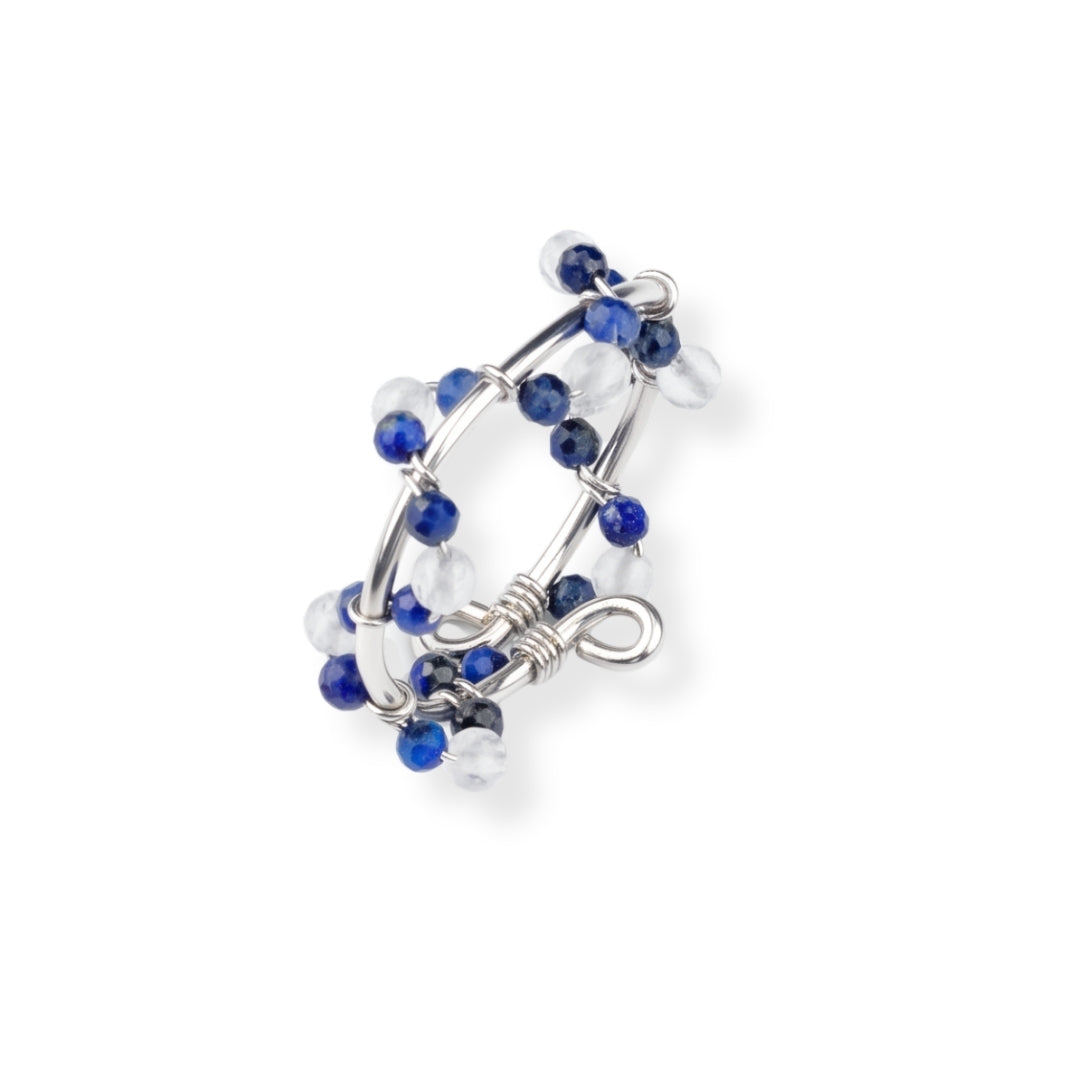 Lapis Lazuli & Moonstone Ring (Project Handmade)