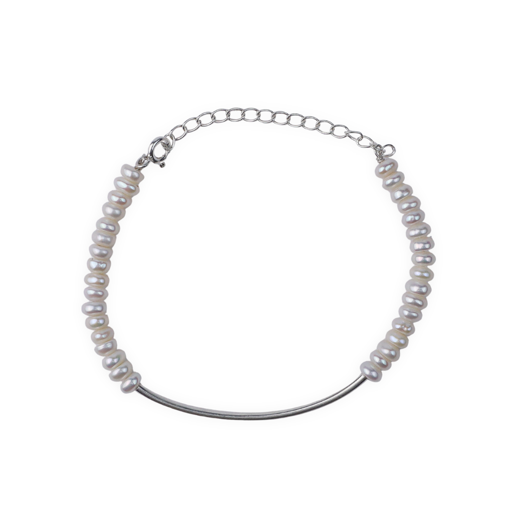 Pearl Pipe Bracelet | 92.5 Silver
