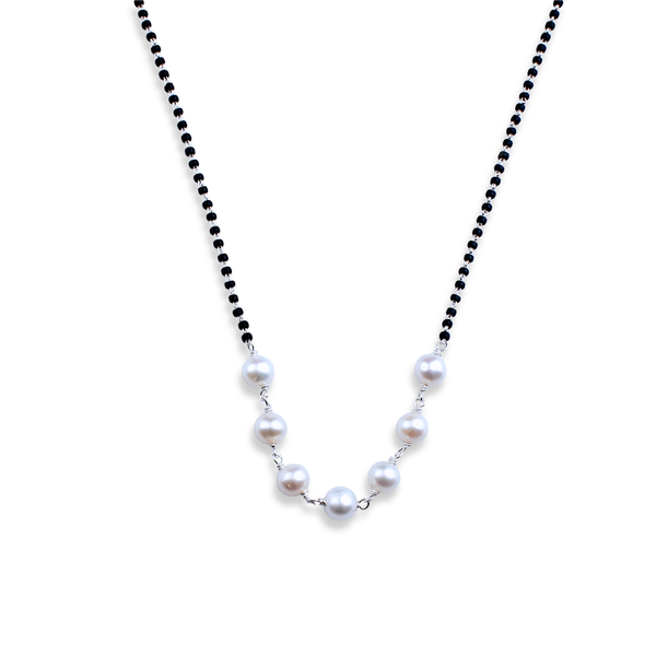 Handmade Silver Mangalsutra : Pearl Ganthan