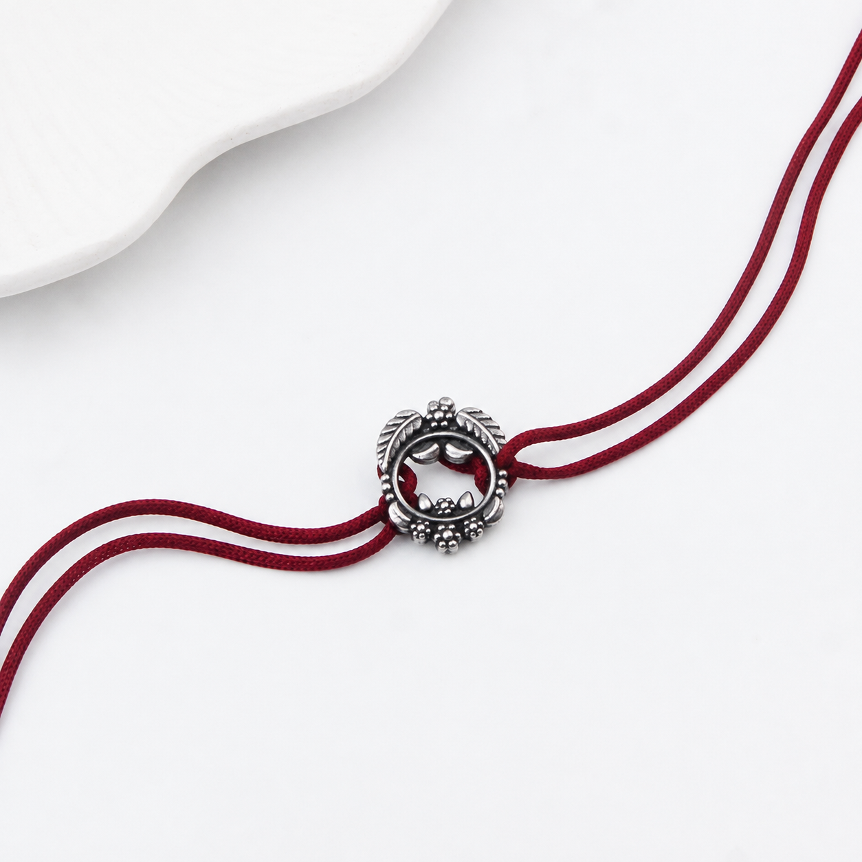 Handcrafted Silver Rakhi/Pendant