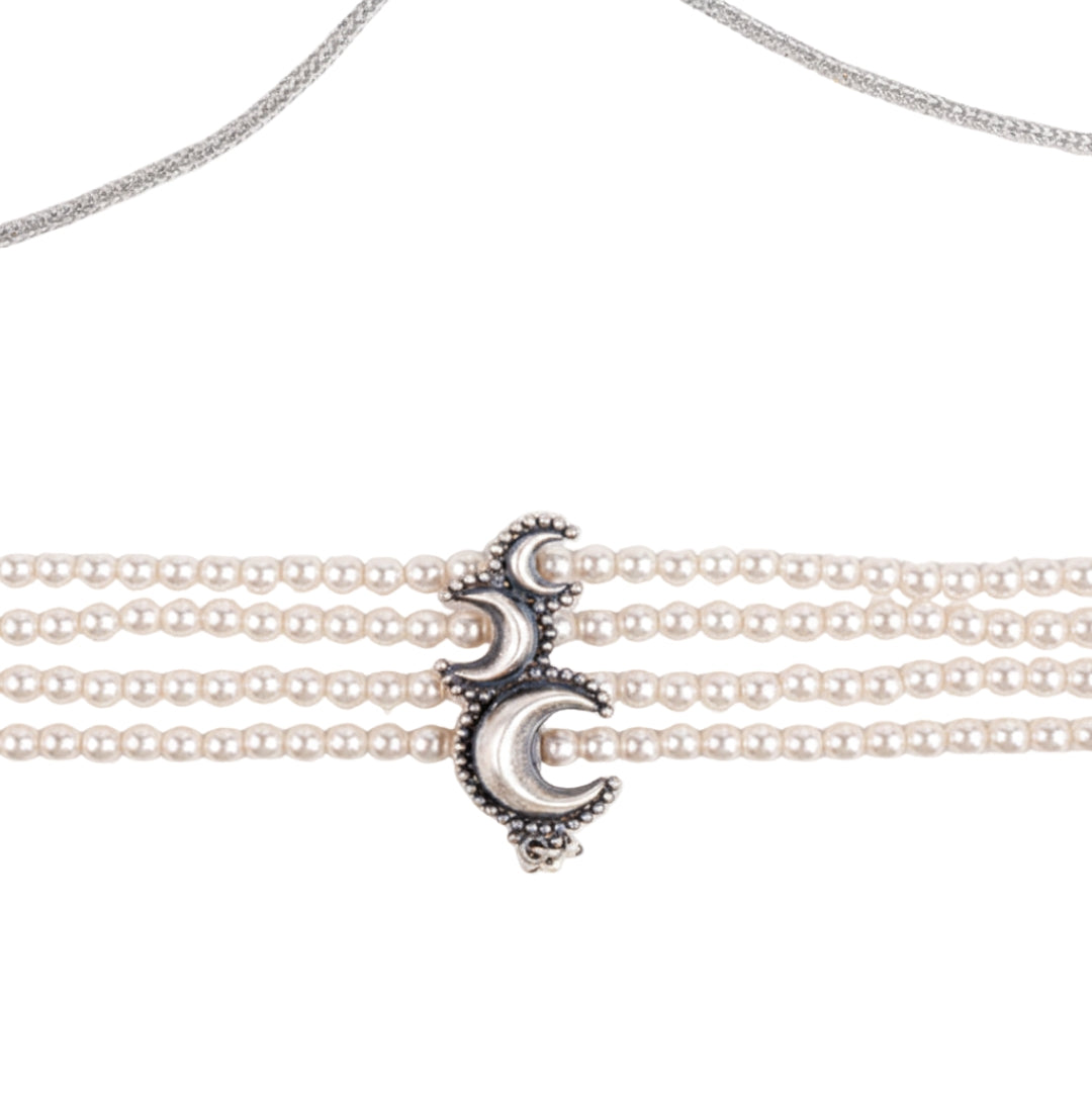 Chandrakor Pearl Choker Necklace