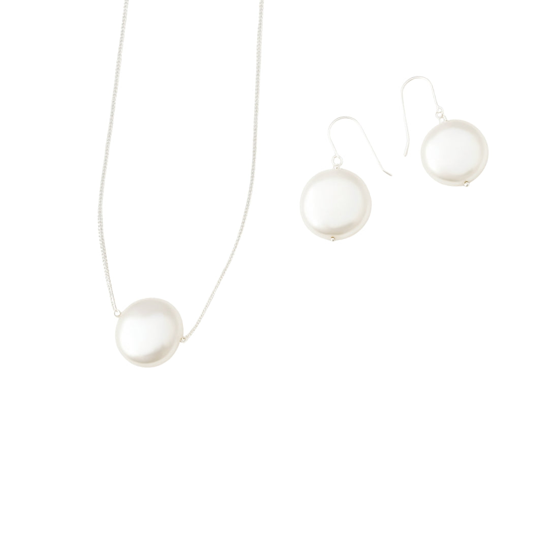 Classic Coin Pearl Silver Set