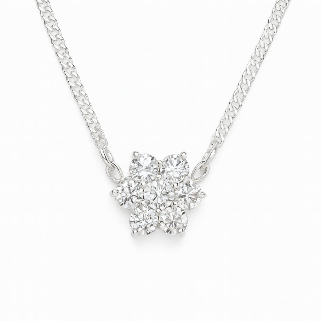 CZ flower chain - Big | CZ | 92.5 Silver
