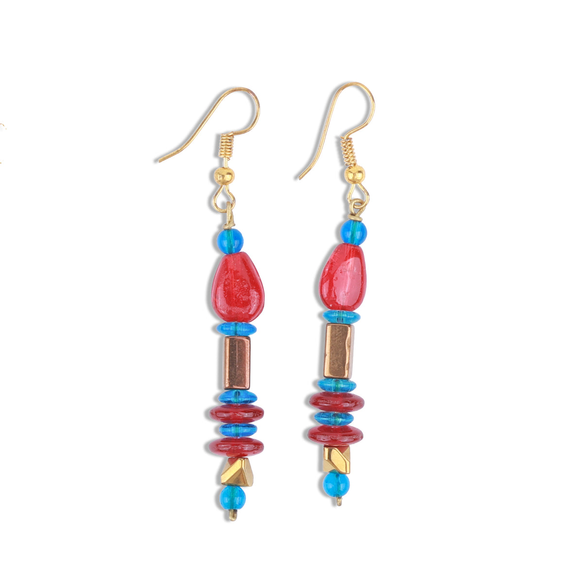 Multicolour Glass Bead Earrings