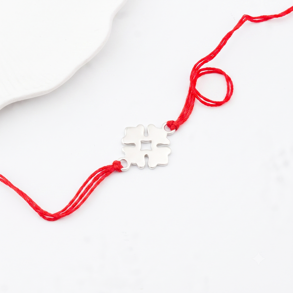 Silver Laser cut Rakhi