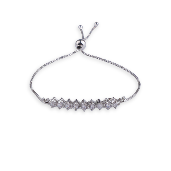 Silver CZ Slider Bracelet